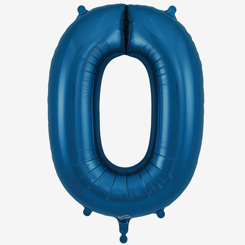 34” Navy Blue Number Balloons - Box Balloons