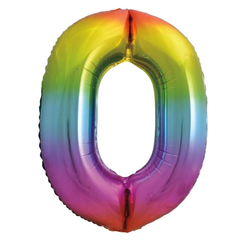 34” Rainbow Number Balloons | Box Balloons | Next-Day Balloon Delivery