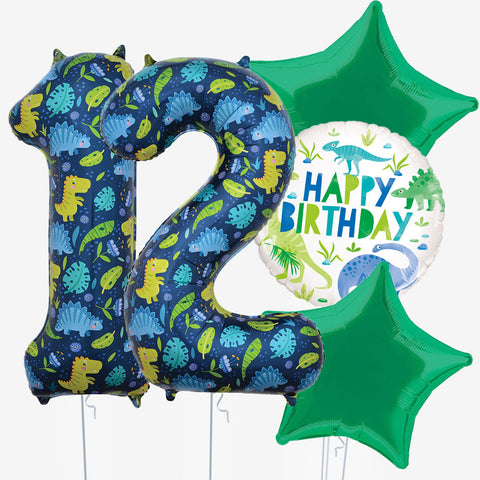 Dinosaur & Number Balloons | Box Balloons | Next-Day Balloon Delivery