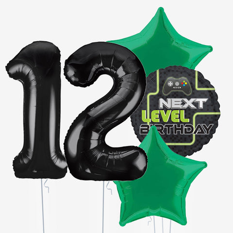 Next Level Gamer & Number Balloons | Box Balloons | Next-Day Balloon Delivery