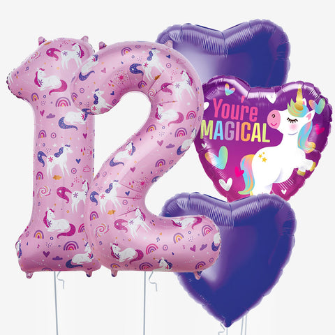 You’re Magical & Unicorn Number Balloons | Box Balloons | Next-Day Balloon Delivery