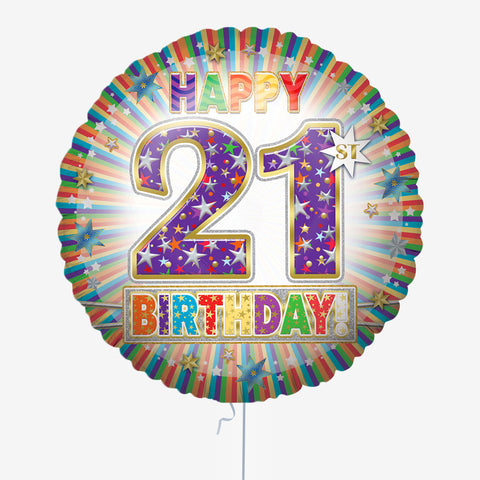 21st Jumbo Birthday Balloons | Box Balloons | Next-Day Balloon Delivery
