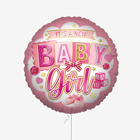 New Baby Girl Jumbo Balloons | Box Balloons | Next-Day Balloon Delivery