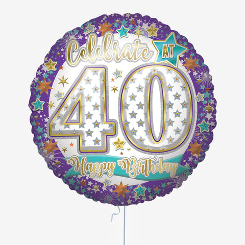 Celebrate 40 Balloons | Box Balloons | Next-Day Balloon Delivery