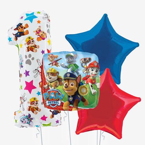 Paw Patrol & Number Balloons - Box Balloons