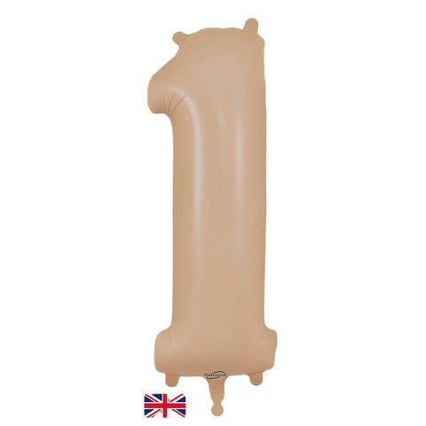 34" Matte Nude Number Balloons | Box Balloons | Next-Day Balloon Delivery