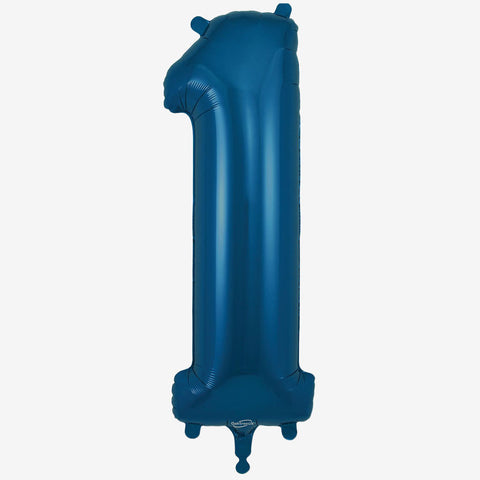 34” Navy Blue Number Balloons - Box Balloons