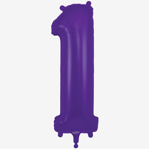 34” Purple Number Balloons - Box Balloons