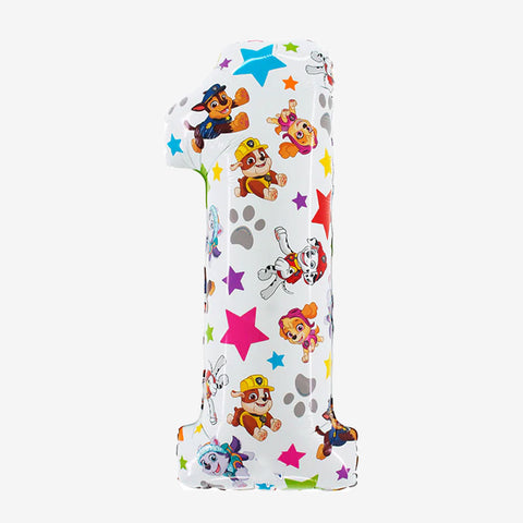 26" Paw Patrol Number Balloons - Box Balloons