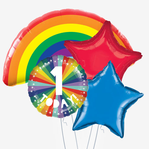 Bright Rainbow Age Balloons - Box Balloons