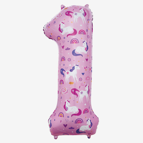 34” Unicorn Number Balloons | Box Balloons | Next-Day Balloon Delivery