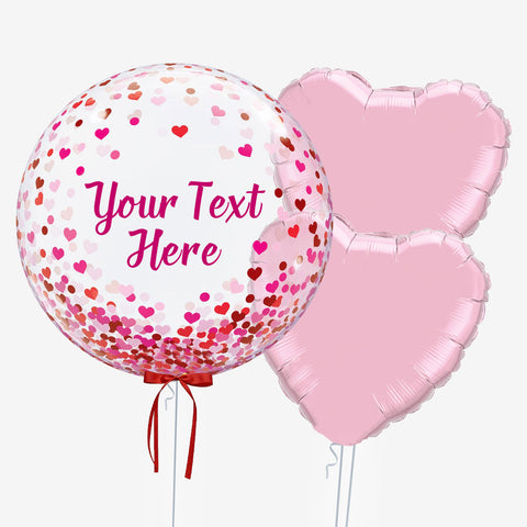 Personalised Heart Bubble Balloon | Box Balloons | Next-Day Balloon Delivery