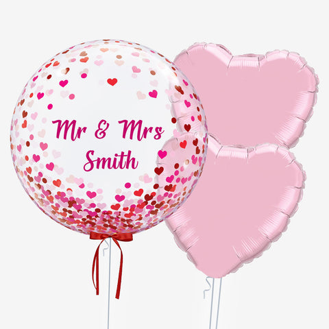 Personalised Heart Bubble Balloon | Box Balloons | Next-Day Balloon Delivery