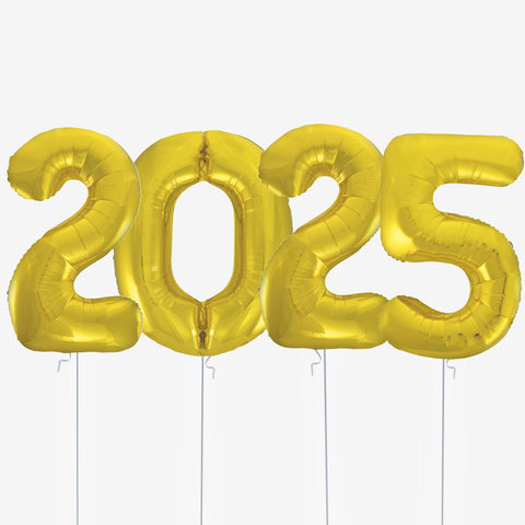 2025 New Year Number Balloons - Box Balloons