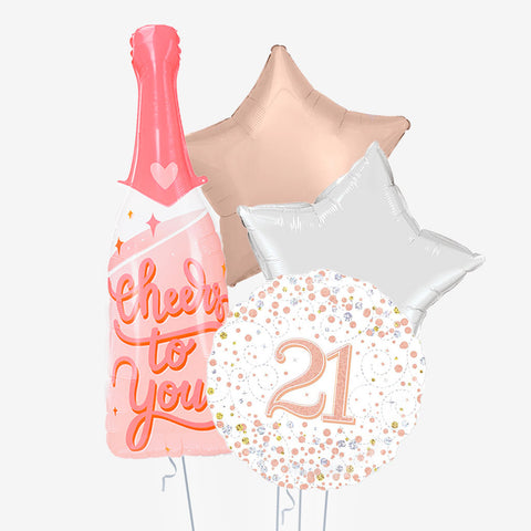 Happy Birthday & Age Balloons - Box Balloons