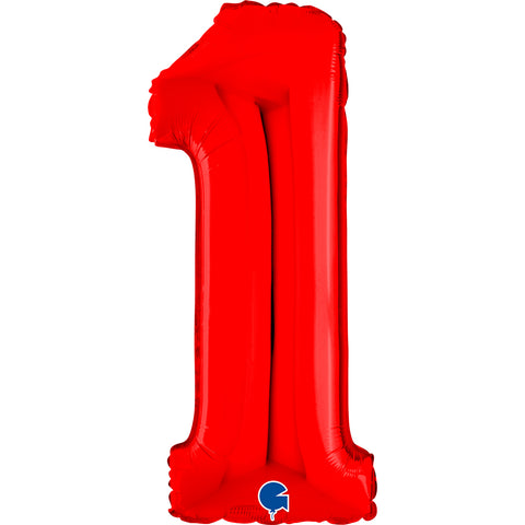 26" Red Number Balloons | Box Balloons | Next-Day Balloon Delivery
