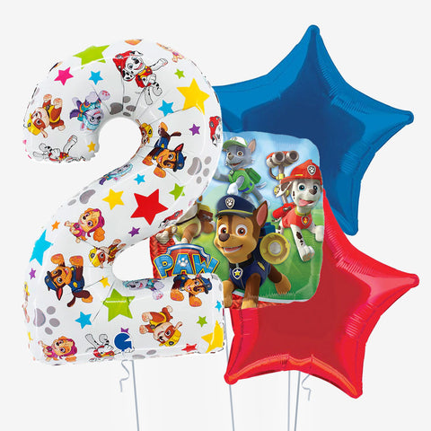 Paw Patrol & Number Balloons - Box Balloons