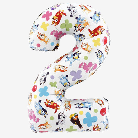26" Bluey Number Balloons - Box Balloons