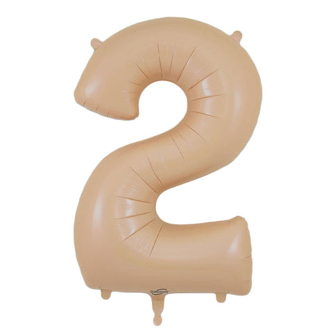 34" Matte Nude Number Balloons | Box Balloons | Next-Day Balloon Delivery