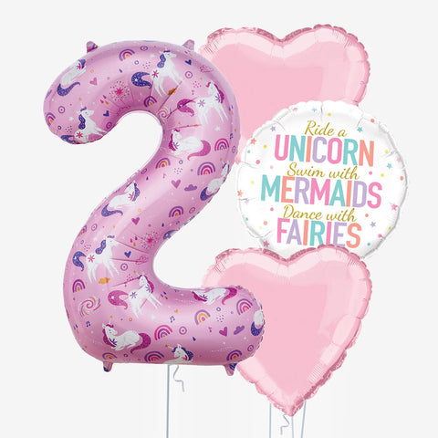 Unicorn & Number Balloons | Box Balloons | Next-Day Balloon Delivery