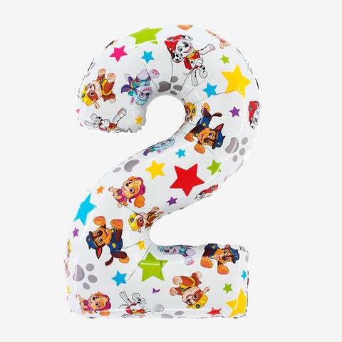 26" Paw Patrol Number Balloons - Box Balloons