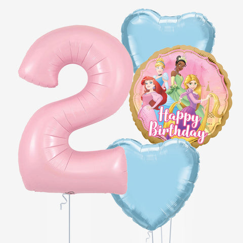 Princess Heart Number Balloons | Box Balloons | Next-Day Balloon Delivery