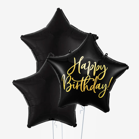 Midnight Star & Number Balloons - Box Balloons