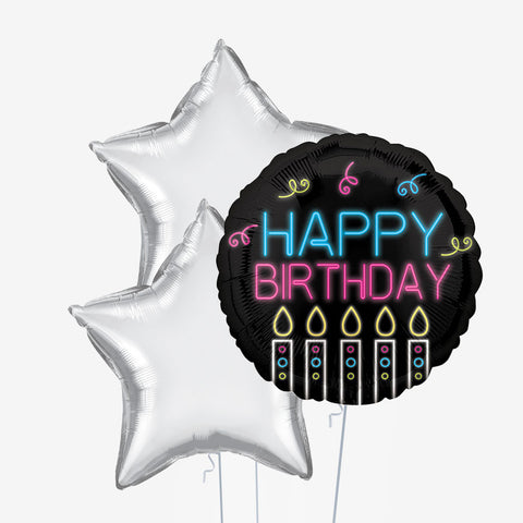 Neon & Number Balloons - Box Balloons