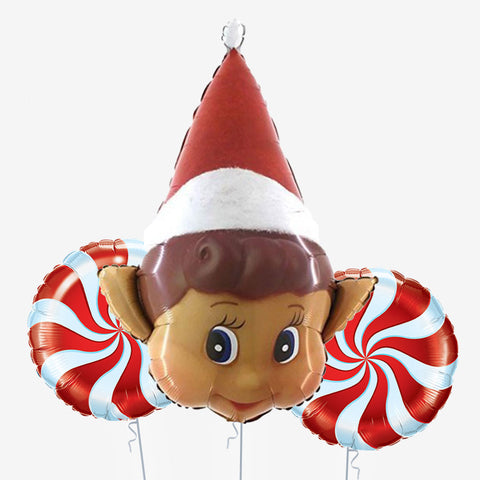 Naughty Elf Christmas Balloons - Box Balloons