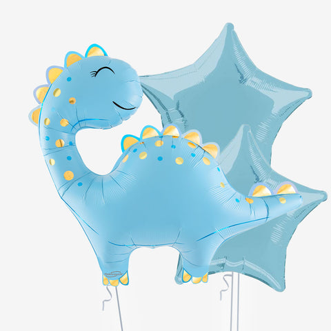 Cute Blue Dinosaur Balloons | Box Balloons | Next-Day Balloon Delivery