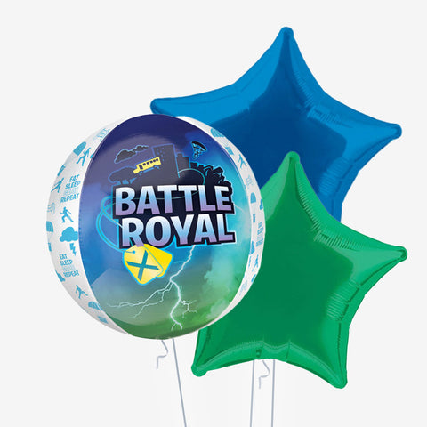Battle Royal Orb & Star Balloons - Box Balloons