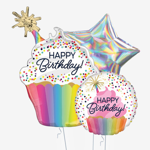 Birthday Cupcake Balloons - Box Balloons