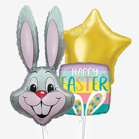 Grey Rabbit Easter Balloons | Box Balloons | Next-Day Balloon Delivery