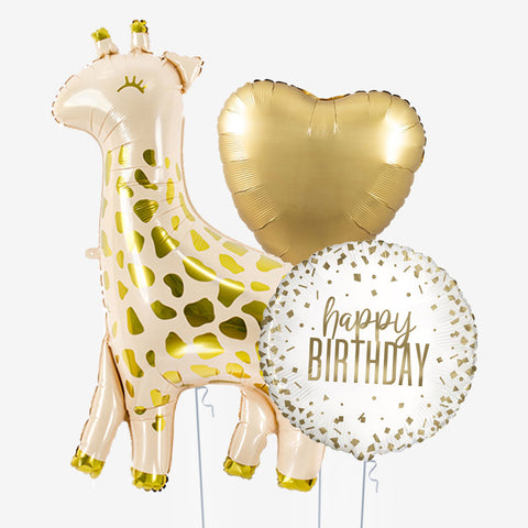 Giraffe Happy Birthday Balloons - Box Balloons