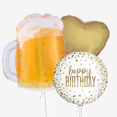 Gold Birthday Balloons | Box Balloons | Next-Day Balloon Delivery