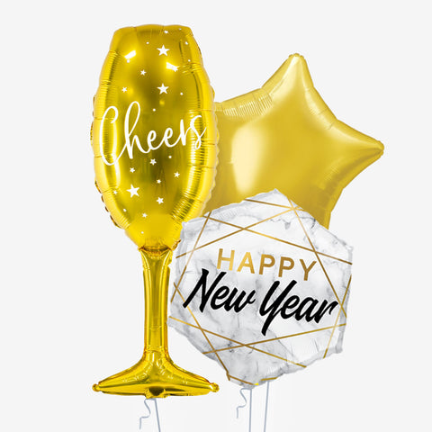 Happy New Year Balloons - Box Balloons