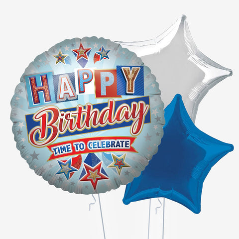 Happy Birthday, Time to Celebrate Balloons | Box Balloons | Next-Day Balloon Delivery