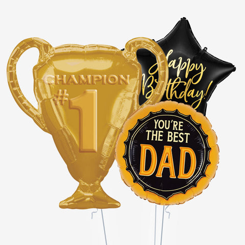 Number 1 Dad Birthday Balloons | Box Balloons | Next-Day Balloon Delivery