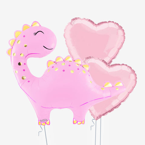 Cute Pink Dinosaur Balloons | Box Balloons | Next-Day Balloon Delivery