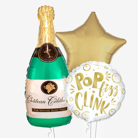 Pop Fizz Champagne Balloons | Box Balloons | Next-Day Balloon Delivery