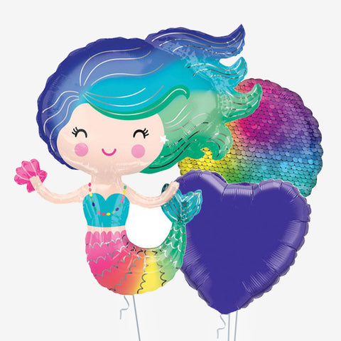 Rainbow Mermaid Balloons - Box Balloons