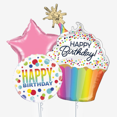 Rainbow Cupcake Balloons
