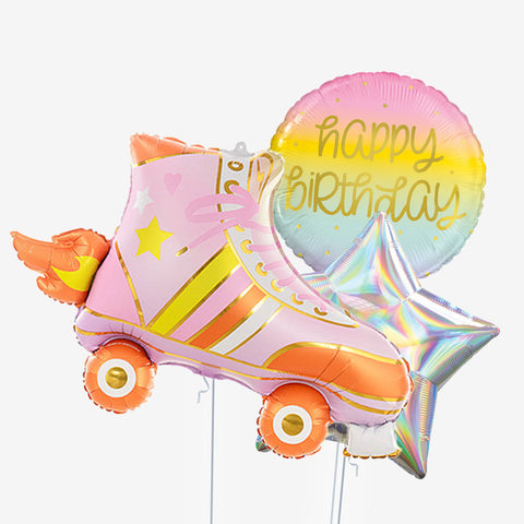 Roller Skate Birthday Balloons | Box Balloons | Next-Day Balloon Delivery