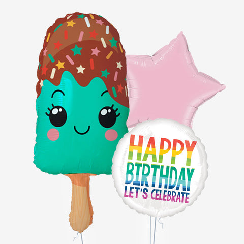 Turquoise Ice Lolly Balloons | Box Balloons | Next-Day Balloon Delivery
