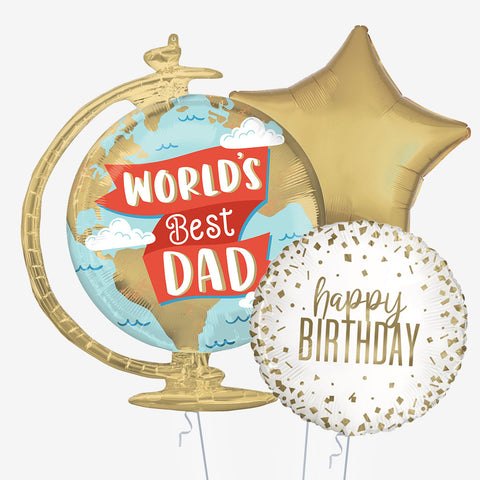 World’s Best Dad Birthday Balloons | Box Balloons | Next-Day Balloon Delivery