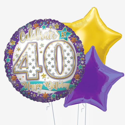 Celebrate 40 Balloons | Box Balloons | Next-Day Balloon Delivery