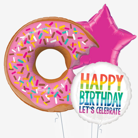 Doughnut Birthday Balloons | Box Balloons | Next-Day Balloon Delivery