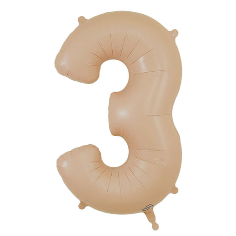 34" Matte Nude Number Balloons | Box Balloons | Next-Day Balloon Delivery