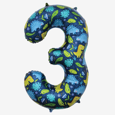 34” Dinosaur Number Balloons | Box Balloons | Next-Day Balloon Delivery