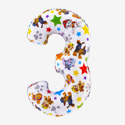 26" Paw Patrol Number Balloons - Box Balloons